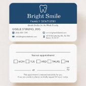 Carte De Visite Dental Clinic Visit Reminder Appointment
