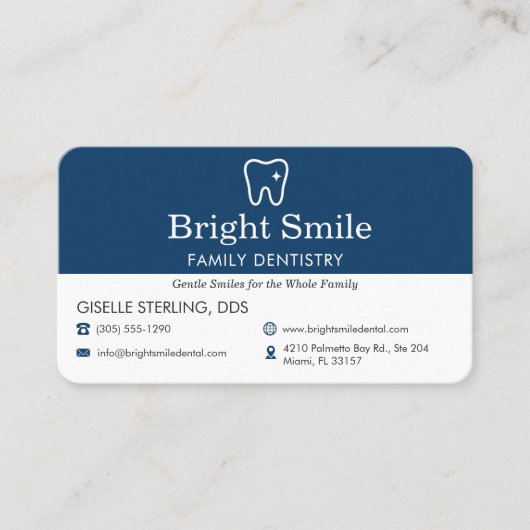 Carte De Visite Dental Clinic Visit Reminder Appointment (Devant)