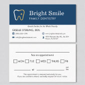 Carte De Visite Dental Office Patient Appointment Reminder