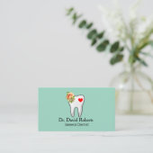 Carte De Visite Dental Tooth Heart (Debout devant)