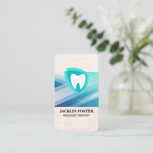 Carte De Visite Dental | Tooth Icon (Debout devant)