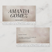 Carte De Visite Dentelle Aquarelle Concepteur de texture (Devant / Derrière)