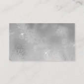 Carte De Visite Dentelle argentée Chic Glitz (Dos)