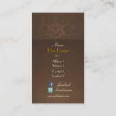 Carte De Visite Dentelle baroque damassé /faux or/châtaignier (Dos)