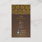 Carte De Visite Dentelle baroque damassé /faux or/châtaignier (Dos)