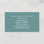 Carte De Visite Dentelle blanche rustique Turquoise Barne Bois Rem (Dos)