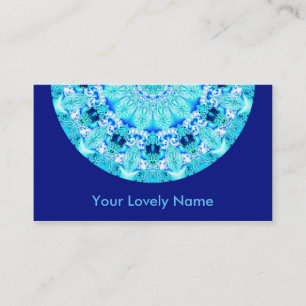 Carte De Visite Dentelle d'Aqua, mandala sensible et abstrait