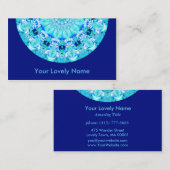 Carte De Visite Dentelle d'Aqua, mandala sensible et abstrait (Devant / Derrière)