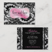 Carte De Visite Dentelle de 311 amours - papier métallique de (Devant / Derrière)