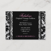 Carte De Visite Dentelle de 311 amours - papier métallique de (Dos)