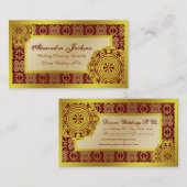 Carte De Visite Dentelle d'or arabesque, (Devant / Derrière)