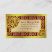 Carte De Visite Dentelle d'or arabesque, (Dos)