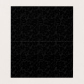 Carte De Visite Dentelle d'or noire Damas (Intérieur déplié)