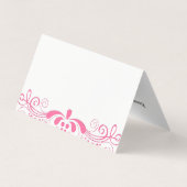 Carte De Visite Dentelle Élégante De Flore Rose (Dos)