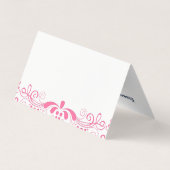 Carte De Visite Dentelle Élégante De Flore Rose (Dos)