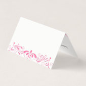 Carte De Visite Dentelle Élégante Fille Rose (Dos)