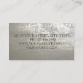 Carte De Visite Dentelle élégante, Texture bois (Dos)