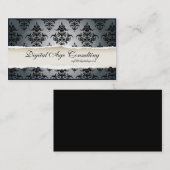 Carte De Visite Dentelle gothique en filigrane (Devant / Derrière)