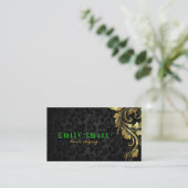 Carte De Visite Dentelle noire Damas (Debout devant)