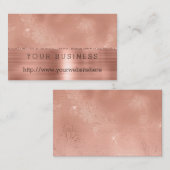 Carte De Visite Dentelle rose Gold Girl (Devant / Derrière)