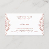 Carte De Visite Dentelle Tourbillonnant rose-or (Dos)