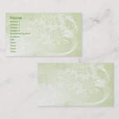 Carte De Visite dentelle verte (Devant / Derrière)