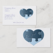 Carte de visite denteux de coeur (Devant / Derrière)