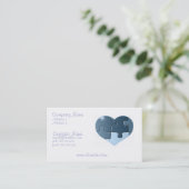 Carte de visite denteux de coeur (Debout devant)