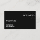 Carte De Visite Dentier de soins dentaires de dent du dentiste 3D (Dos)