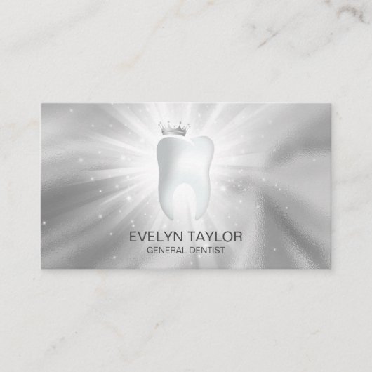 Carte De Visite Dentist Dental Clinique dents blanchissant Smile C (Devant)
