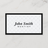 Carte De Visite Dentist Dental Office Elégante frontière noire (Devant)