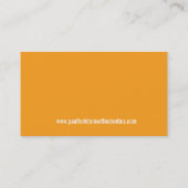 Carte De Visite DENTIST LOGO moderne dentiste logo orange (Dos)