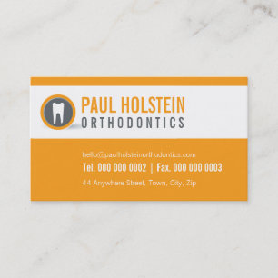 Carte De Visite DENTIST LOGO moderne dentiste logo orange