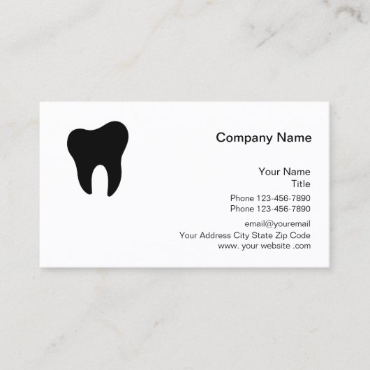 Carte De Visite Dentist Office Conception simple (Devant)