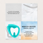 Carte De Visite Dentist Office | Dental Health Logo (Extérieur déplié)