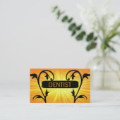 Carte de visite Dentist Sun Damask (Debout devant)