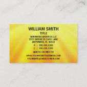 Carte de visite Dentist Sun Damask (Dos)