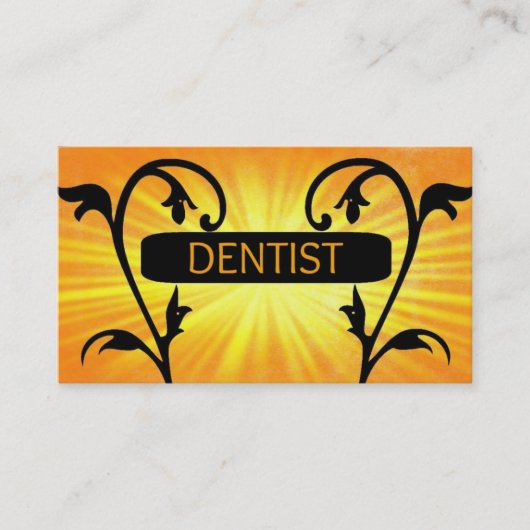 Carte de visite Dentist Sun Damask (Devant)