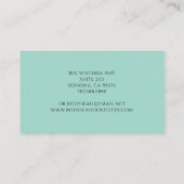 Carte De Visite Dentist Tooth Logo Green Dental Office (Dos)