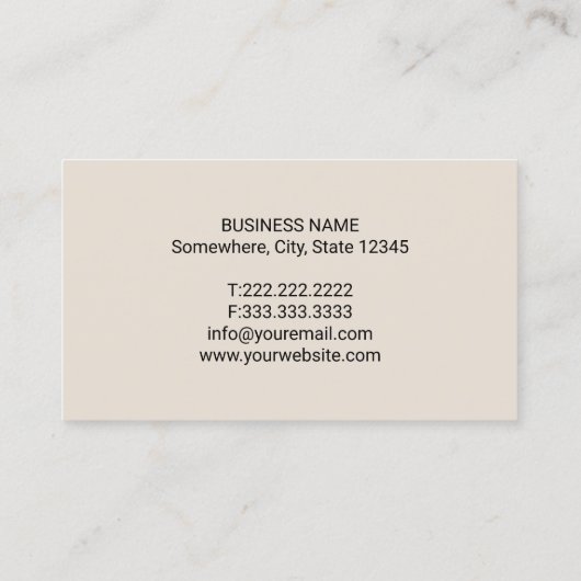 Carte De Visite Dentist Tooth Logo Pastel Cream Bureau dentaire (Dos)