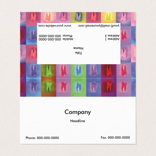 Carte De Visite Dentiste (Extérieur déplié)