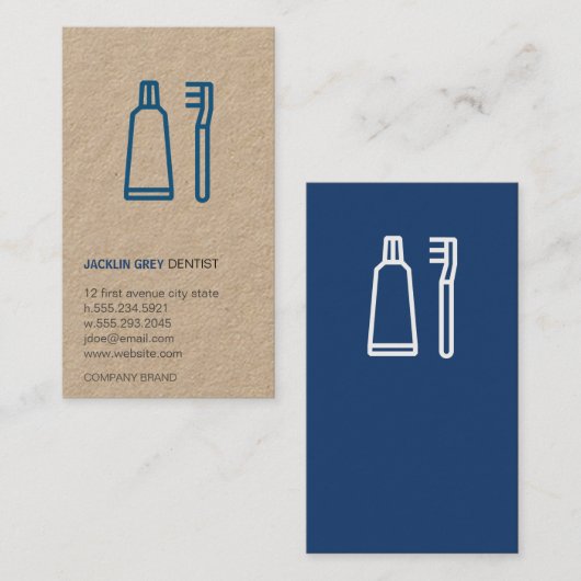 Carte De Visite Dentiste (Devant / Derrière)