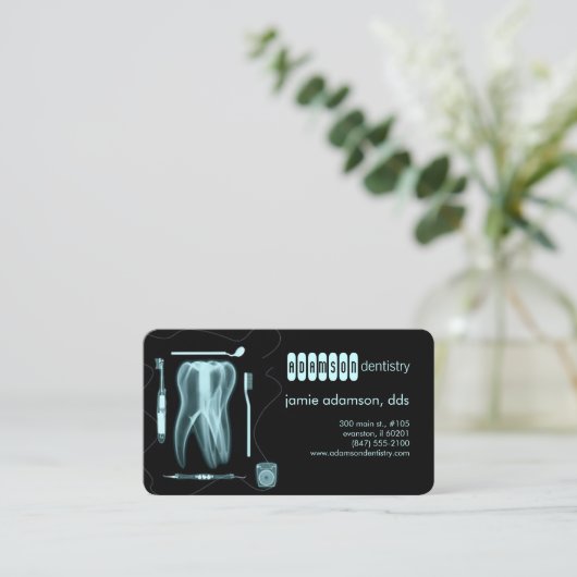 carte de visite dentiste (Debout devant)