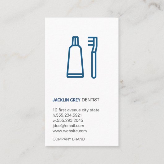 Carte De Visite Dentiste (Devant)
