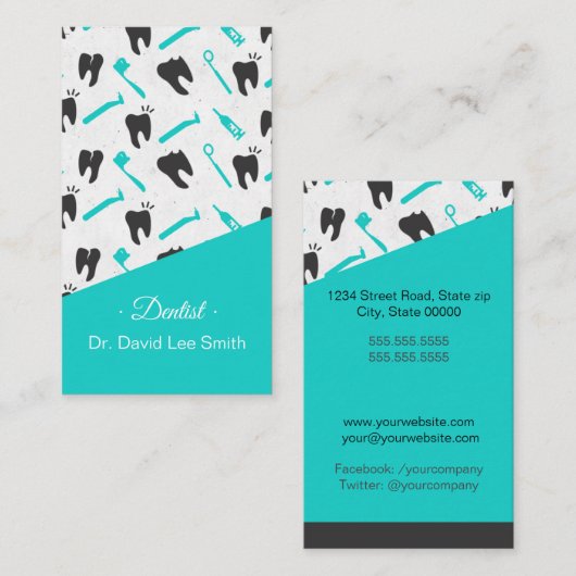 Carte De Visite  Dentiste (Devant / Derrière)