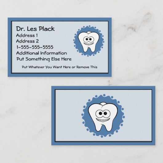 Carte de visite dentiste (Devant / Derrière)