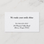 Carte De Visite Dentiste (Dos)