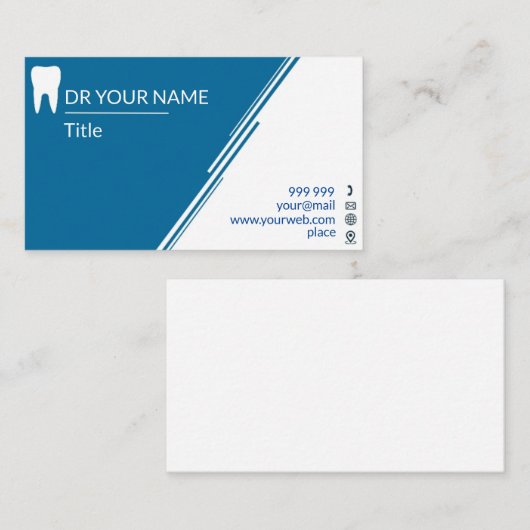 Carte De Visite Dentiste (Devant / Derrière)