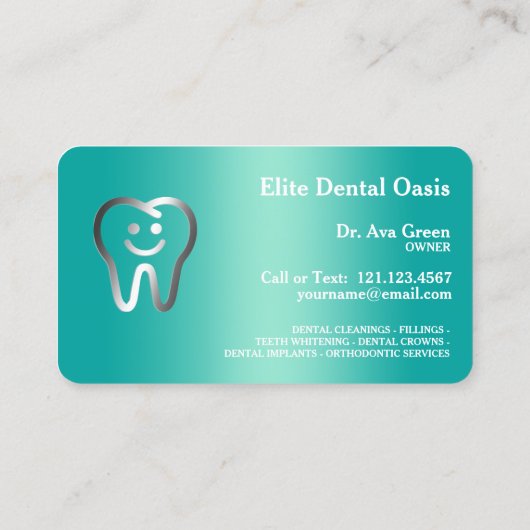 Carte De Visite Dentiste (Dos)