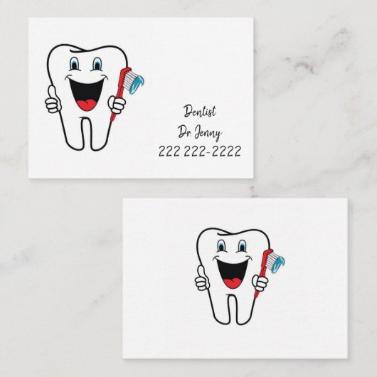 Carte de visite, Dentiste (Devant / Derrière)